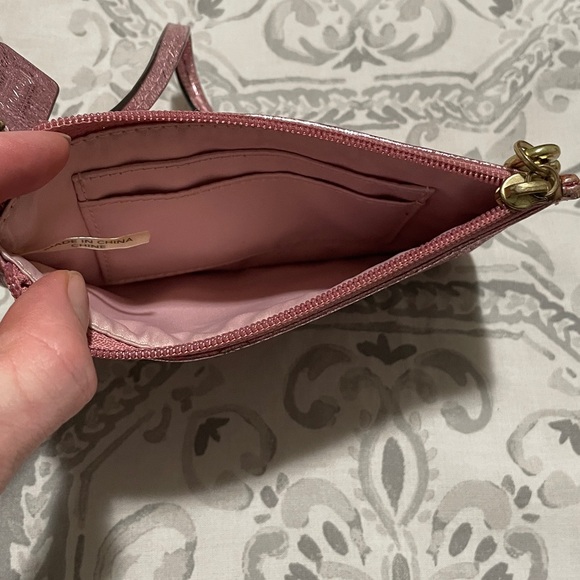 Coach Pink Sparkly Zip Wristlet - Picture 7 of 8